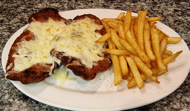 Kipschnitzel met kaas