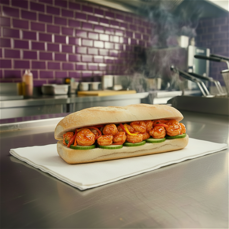 Sandwich sweet/sour shrimps