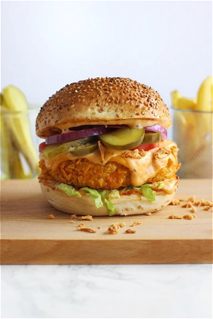 Broodje kip hamburger