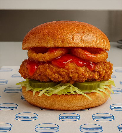Sweet onion chick burger