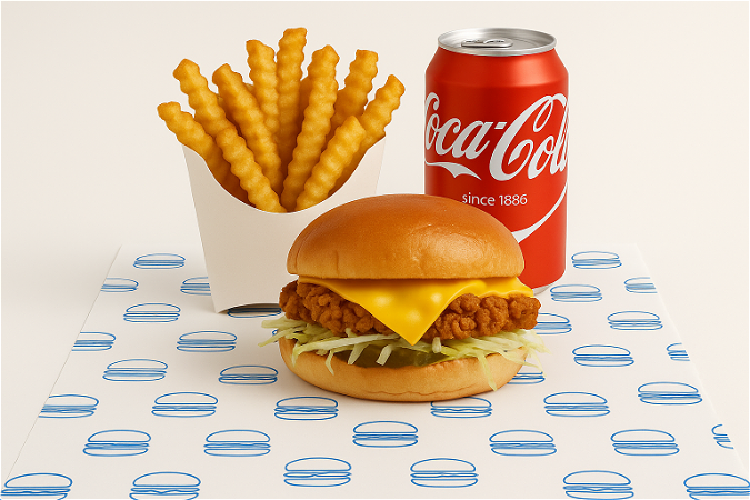 The MyChick special chicken burger menu
