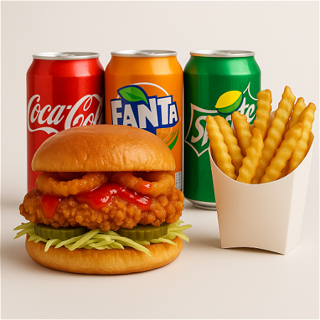 Sweet onion chicken burger menu