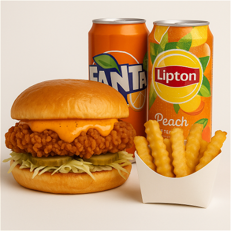 Andalouse chicken burger menu