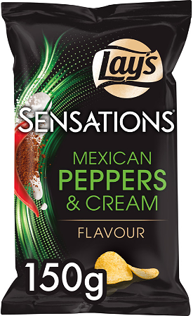 Lay's Sensations Mexican Peppers & Cream zak 150 gram
