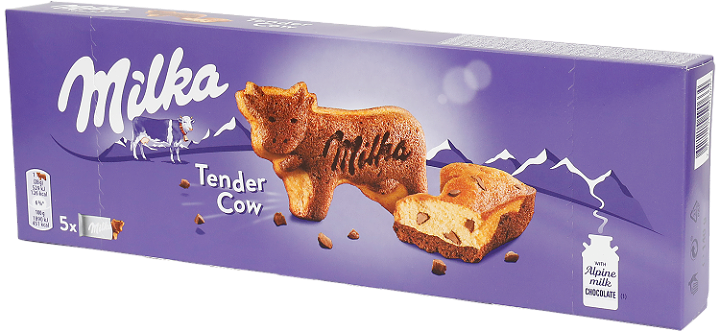 Milka Tender Cow cakejes doos 140 gram