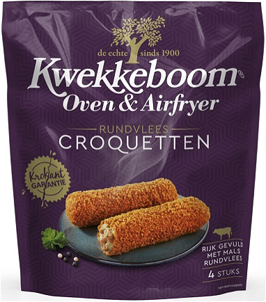 Kwekkeboom Rundvlees Oven & airfryer Croquetten zak 280 gram