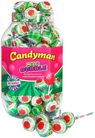 Candyman Mac Bubble Watermeloen Lollie
