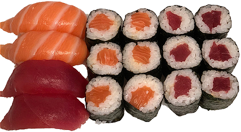 Zalm tonijn  mix  (16 stuks)