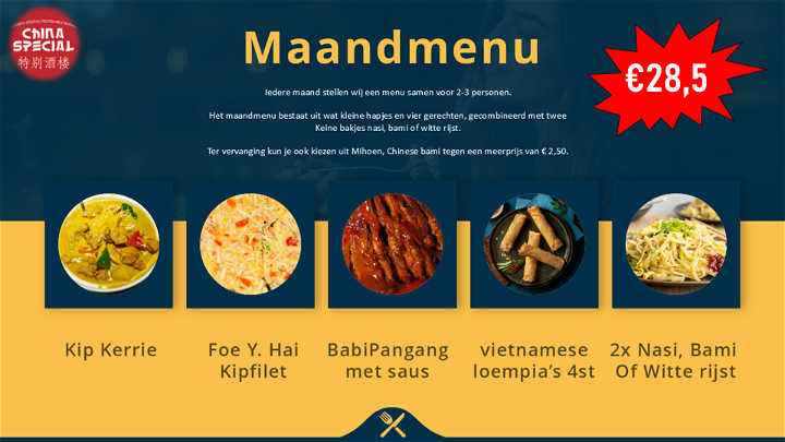 Special Maand Menu-May