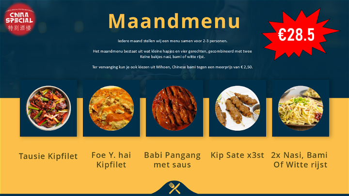 Special Maand Menu-May