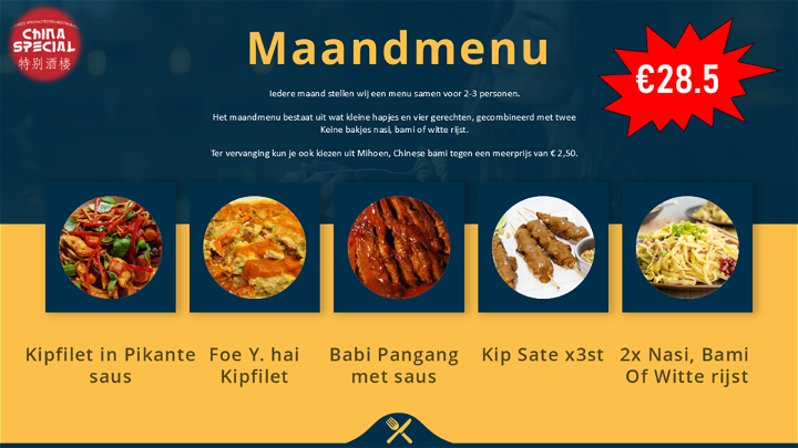 Special Maand Menu-May