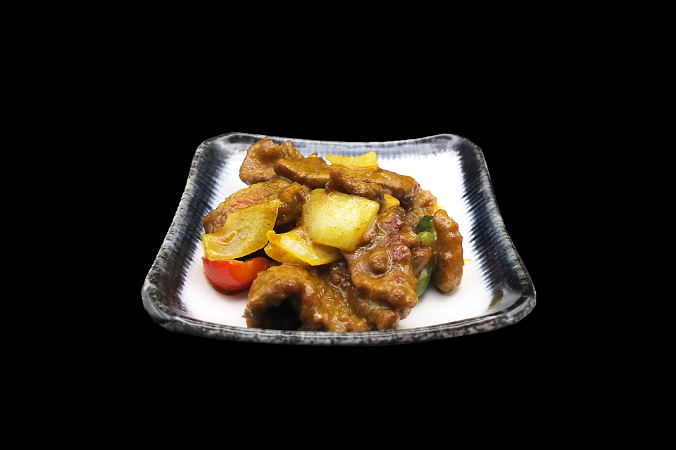 Ossenhaas in kerriesaus