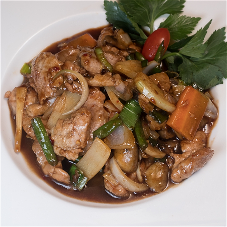 Ossenhaas in ketjapsaus