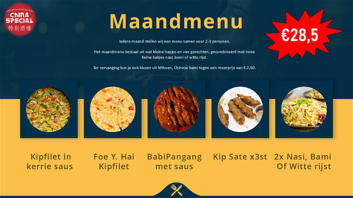 Special Maand Menu-May