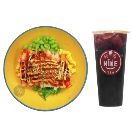 Flamed Kani Poke Bowl