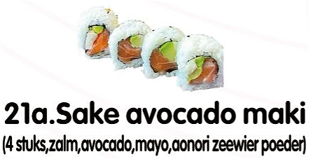 Sake avocado maki 4st