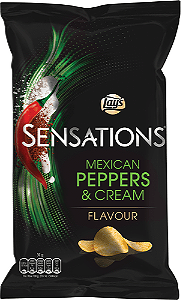 Lay's Sensations Mexican peppers & cream