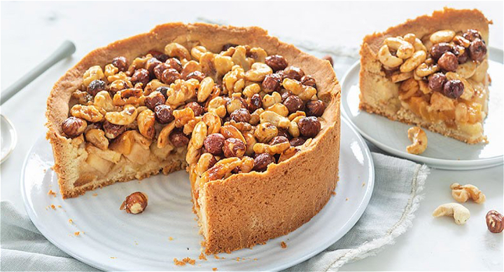 Appeltaart met noten