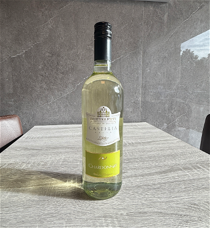 Witte wijn fles