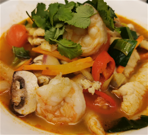Tom Yam Rice Noodle Soup