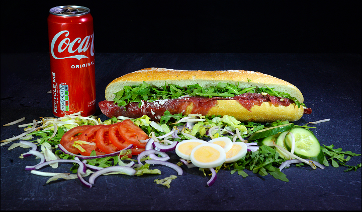 Baguette rundercarpaccio