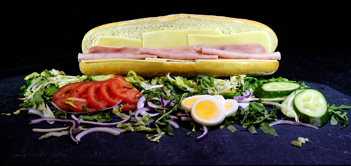 Baguette kaas en ham