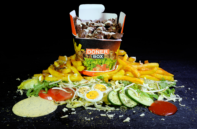 Kalkoendöner box XL