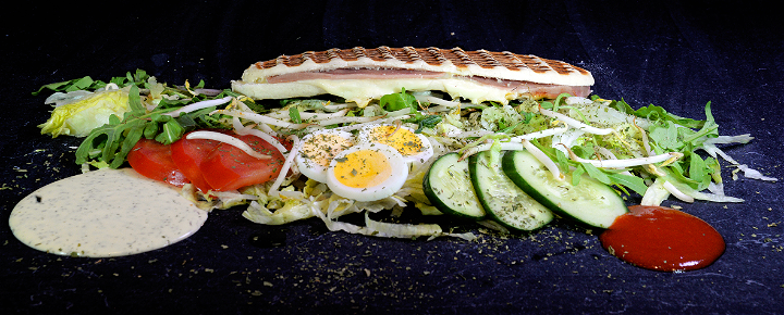 Panini kalkoenham en cheddar kaas