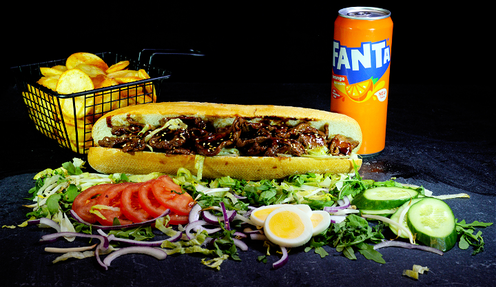 Baguette O'delices biefstukpuntjes menu