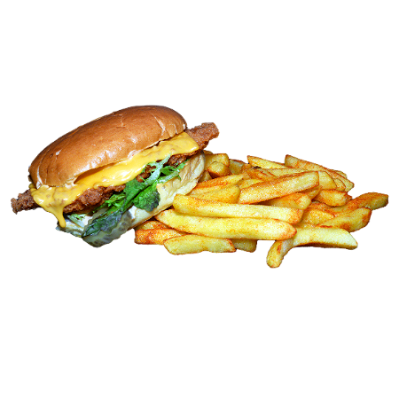 Crispy slider cheese and fries