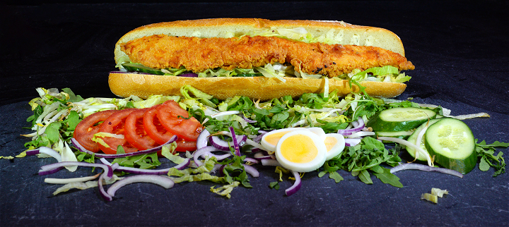 Baguette spicy crispy chicken