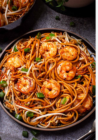 fried noodle shrimp
