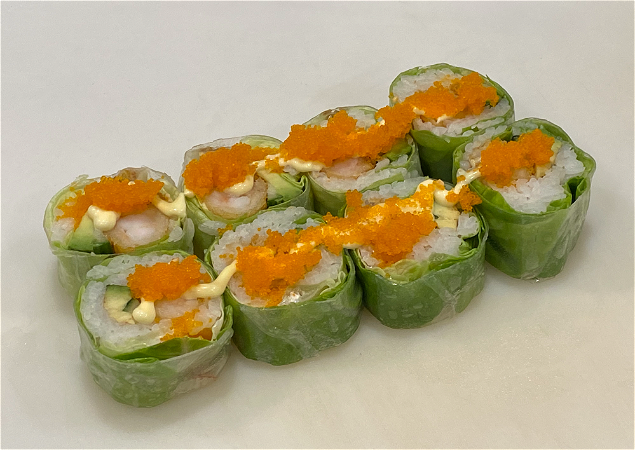 Salad tempura krab roll