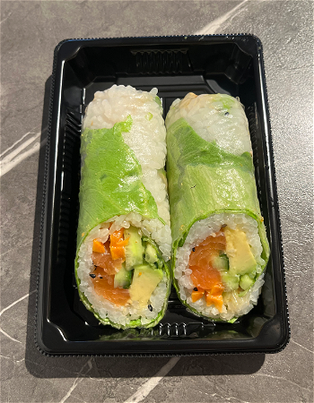 Salmon sushi wrap