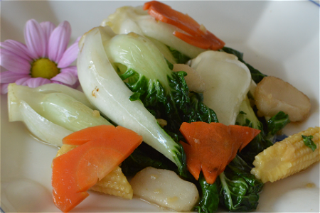 Chinese groenten met knoflook è’œè“‰ç‚’ä¸­è�œ