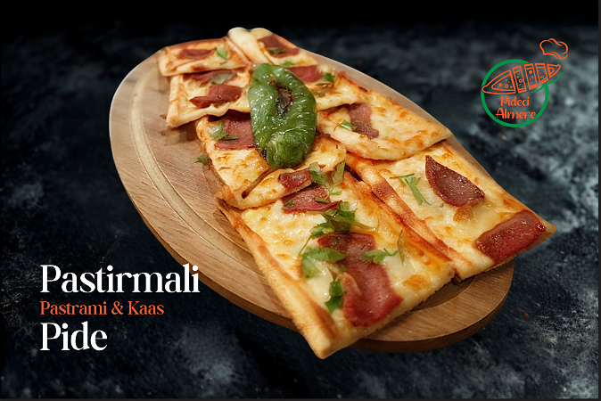 Pastirmali peynirli pide