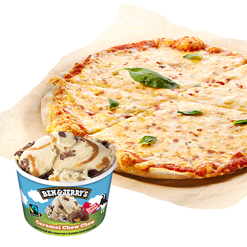 Pizza Salami met Ben & Jerry's 100ml
