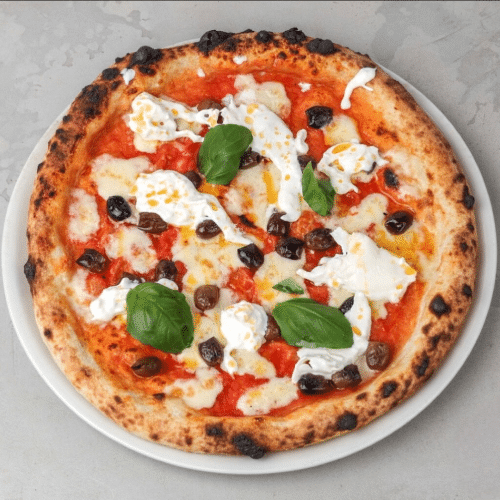 Pizza burrata e olive