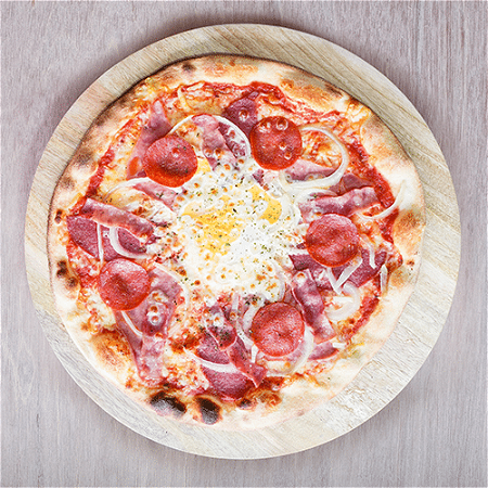 Pizza super speciale (carbonara)