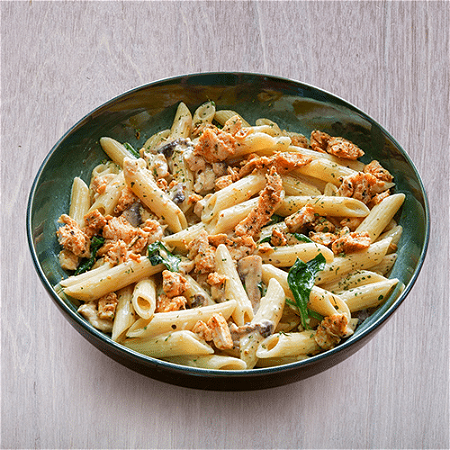 Penne al forno fungi