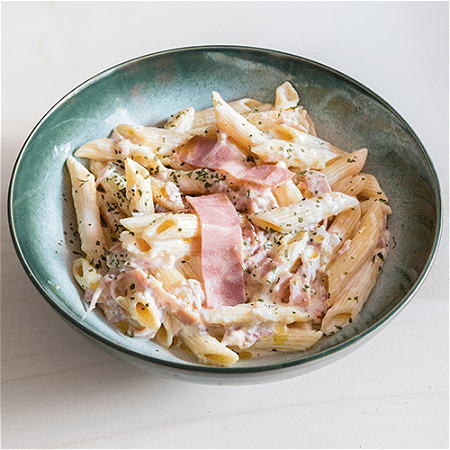 Penne al forno carbonara
