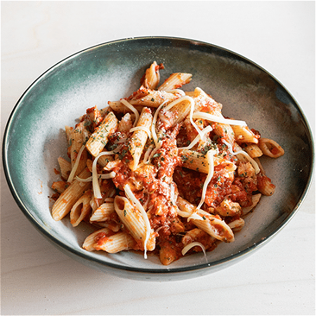 Penne al forno pollo picante