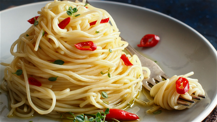 Spaghetti olio, aglio en peperoncino (150gr)