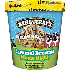 Ben & Jerry's Caramel brownie movie night