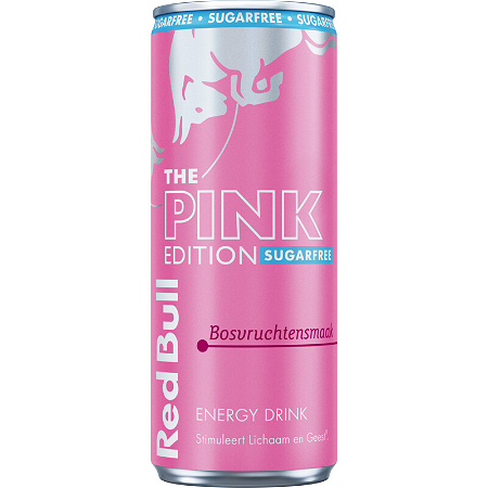 Red Bull Pink edition sugarfree bosvruchtensmaak