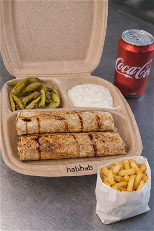 Dubbel kip shoarma menu