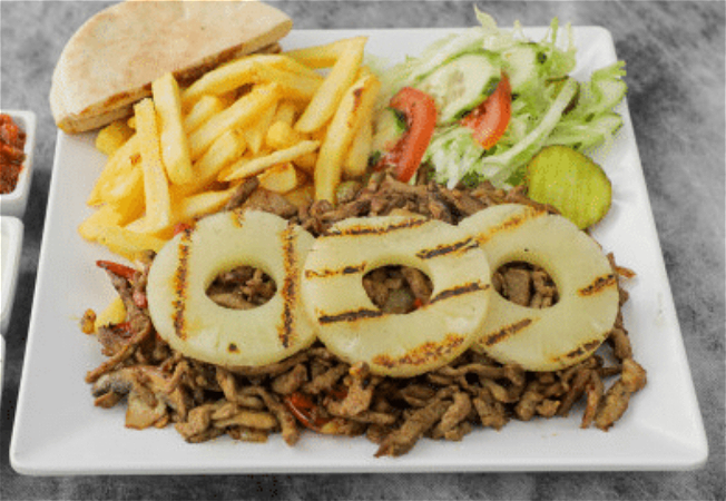 Shoarma schotel Hawaï