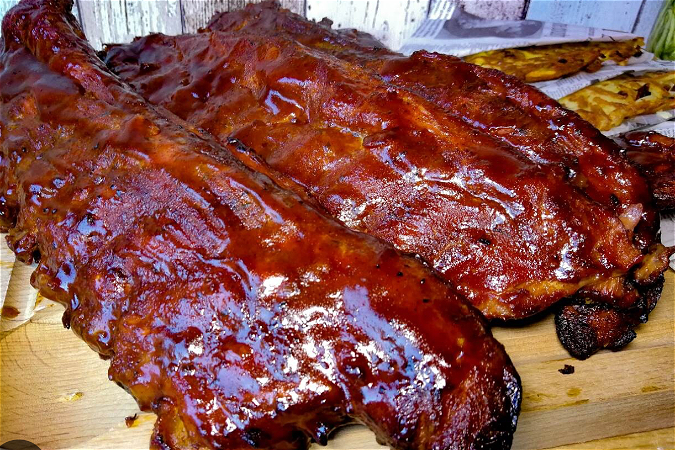Twee personen kalf spareribs super lekker 