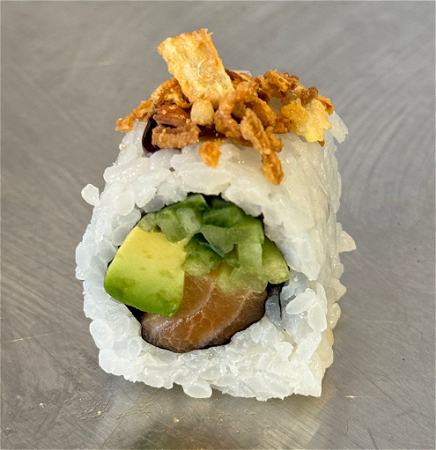 Salmon crunchy roll