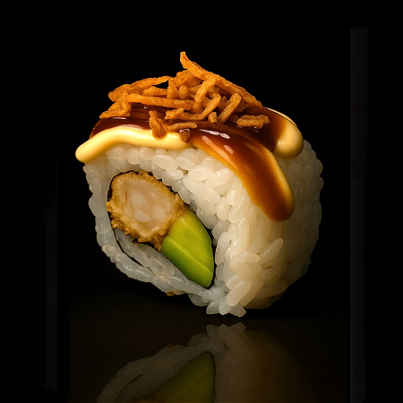 Crispy onion ebi roll